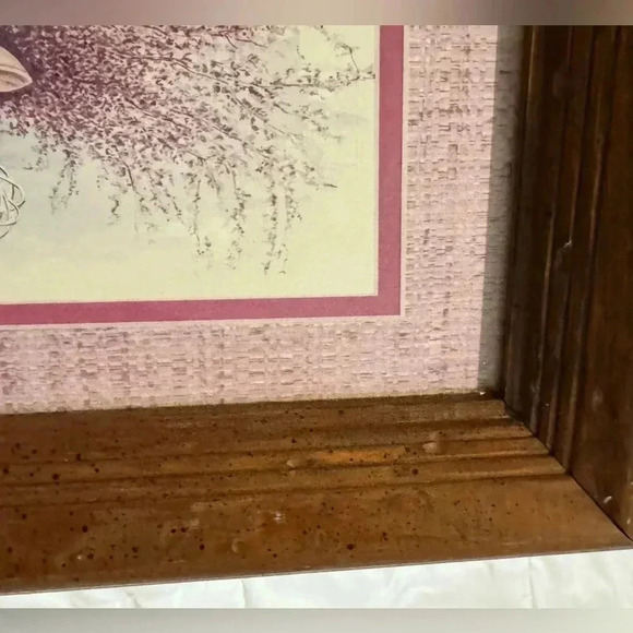 VTG Country Kitchen Baking Framed Picture Farmhouse Cottagecore Art Didtressed - Picture 5 of 9